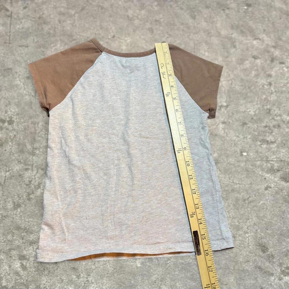 y2k babytee xs brown gray garanimals youth size 5T fits xs women kidcore - Picture 8 of 8